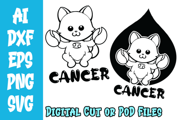 Cancer Kitten Elemental Background SVG