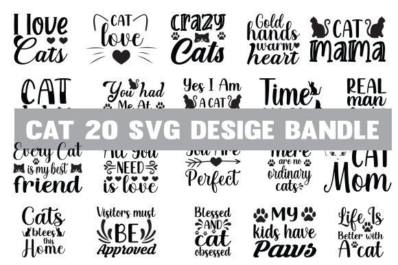 CAT 20 SVG DESIGE BANDLE Review