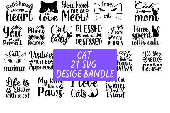 CAT 21 SVG DESIGN BANDLE
