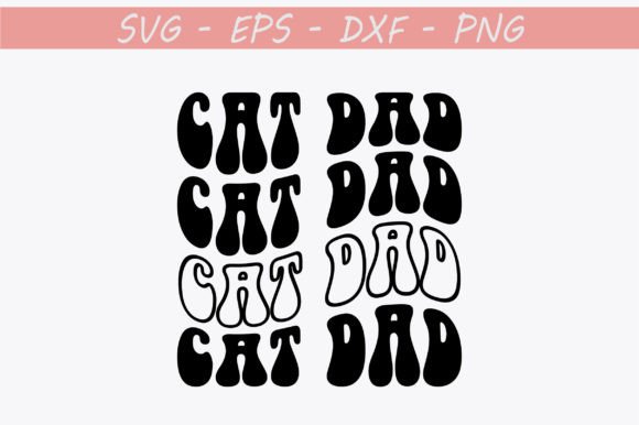 Cat Dad Retro Svg Design