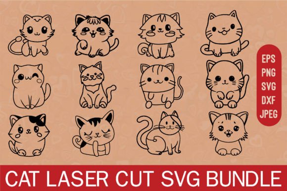Cat Laser Cut Svg Bundle
