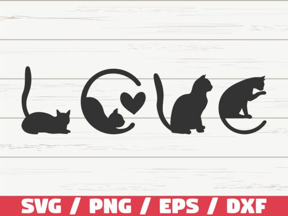 Cat's Love SVG Cut File Love Cats