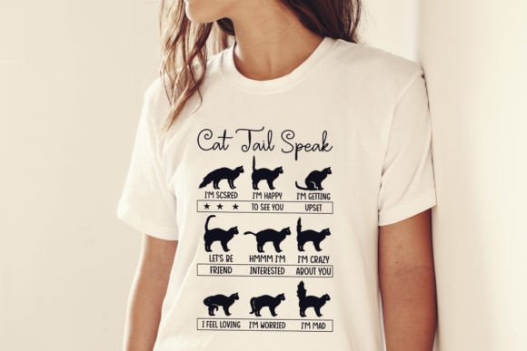 Cat Tail SVG Design, Cat Tail Speak