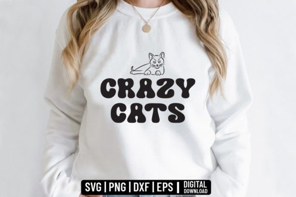 Crazy Cats - Cat Retro Svg
