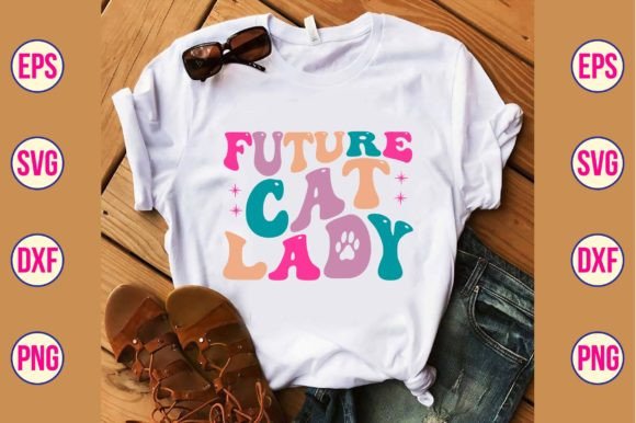 Future Cat Lady Retro Svg