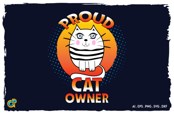 Proud Cat Owner Embroidery Design